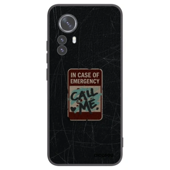 Picasee silikonowe czarne etui na Xiaomi 12 Pro - EMERGENCY