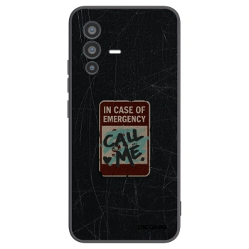 Picasee silikonowe czarne etui na Vivo V23 5G - EMERGENCY