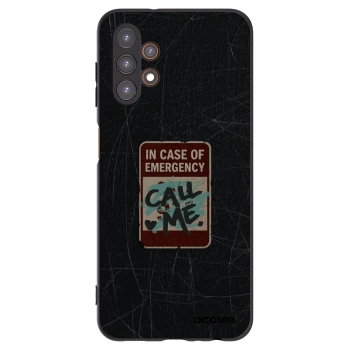Picasee silikonowe czarne etui na Samsung Galaxy A13 4G A135 - EMERGENCY