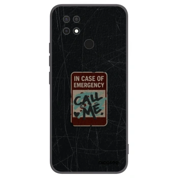 Picasee silikonowe czarne etui na Xiaomi Redmi 10C - EMERGENCY