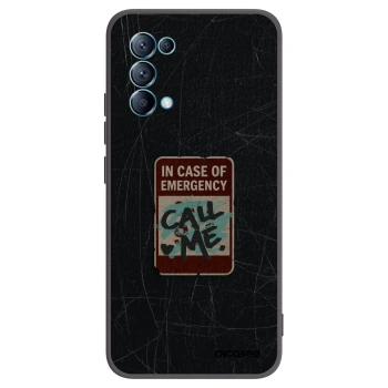 Picasee silikonowe czarne etui na OPPO Reno 5 5G - EMERGENCY