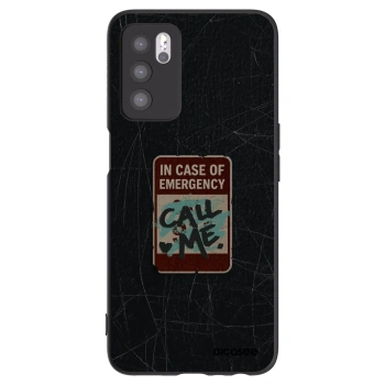 Picasee silikonowe czarne etui na OPPO A16s - EMERGENCY