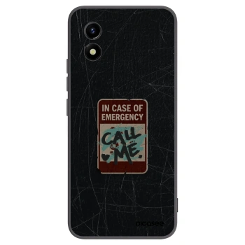 Picasee silikonowe czarne etui na Vivo Y01 - EMERGENCY
