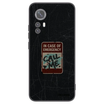 Picasee silikonowe czarne etui na Xiaomi 12X - EMERGENCY