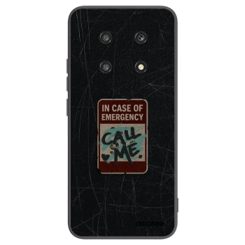 Picasee silikonowe czarne etui na Honor Magic4 Lite 5G - EMERGENCY