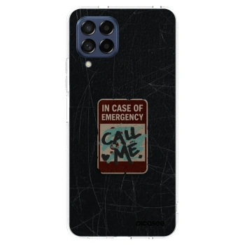 Picasee silikonowe przeźroczyste etui na Samsung Galaxy M53 5G - EMERGENCY