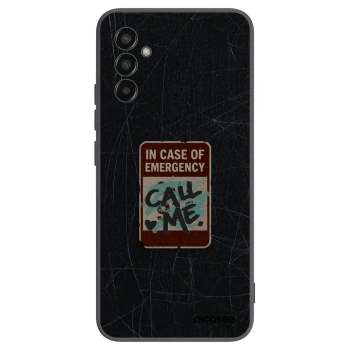 Picasee silikonowe czarne etui na Samsung Galaxy M13 M135F - EMERGENCY