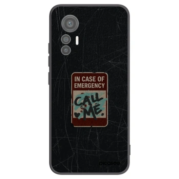 Picasee silikonowe czarne etui na Xiaomi 12 Lite - EMERGENCY