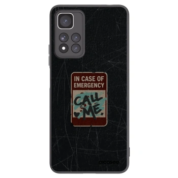 Picasee silikonowe czarne etui na Xiaomi Redmi Note 11 Pro+ 5G - EMERGENCY