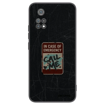 Picasee silikonowe czarne etui na Xiaomi Poco M4 Pro - EMERGENCY