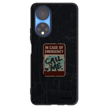 Picasee silikonowe czarne etui na Honor X7 - EMERGENCY