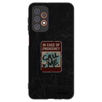 Picasee silikonowe czarne etui na Samsung Galaxy A23 A236B 5G - EMERGENCY