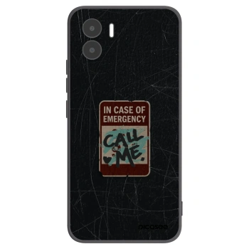 Picasee silikonowe czarne etui na Xiaomi Redmi A1 - EMERGENCY