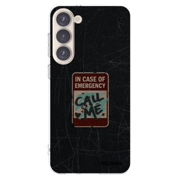 Picasee silikonowe przeźroczyste etui na Samsung Galaxy S23+ 5G - EMERGENCY