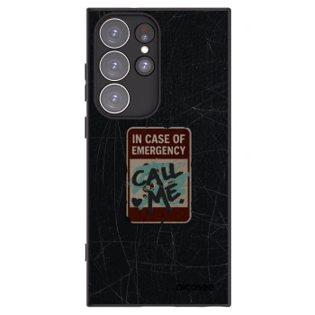 Picasee silikonowe czarne etui na Samsung Galaxy S23 Ultra 5G - EMERGENCY