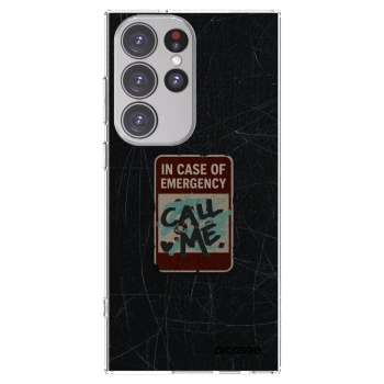 Picasee silikonowe przeźroczyste etui na Samsung Galaxy S23 Ultra 5G - EMERGENCY