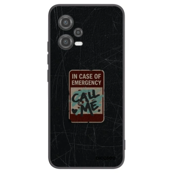 Picasee silikonowe czarne etui na Xiaomi Poco X5 - EMERGENCY