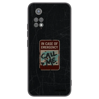 Picasee silikonowe czarne etui na Xiaomi Redmi Note 11S 5G - EMERGENCY