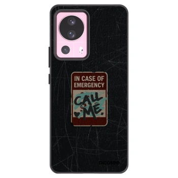 Picasee silikonowe czarne etui na Xiaomi 13 Lite - EMERGENCY