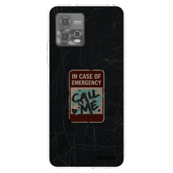 Picasee silikonowe przeźroczyste etui na Motorola Moto G72 - EMERGENCY