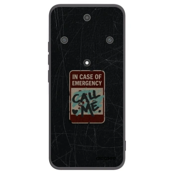 Picasee silikonowe czarne etui na Honor Magic5 Lite 5G - EMERGENCY