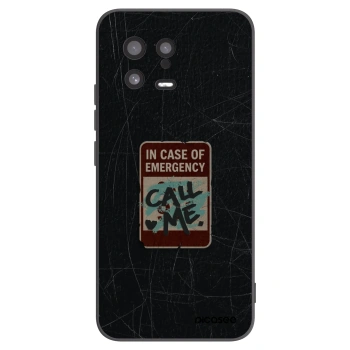Picasee silikonowe czarne etui na Xiaomi 13 - EMERGENCY