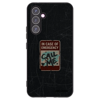Picasee silikonowe czarne etui na Samsung Galaxy A54 5G A546B - EMERGENCY