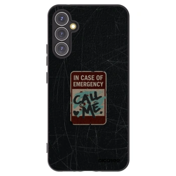 Picasee silikonowe czarne etui na Samsung Galaxy A34 5G A346B - EMERGENCY