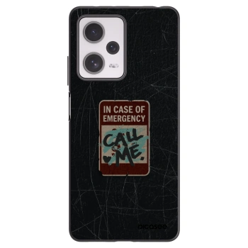 Picasee silikonowe czarne etui na Xiaomi Redmi Note 12 Pro+ 5G - EMERGENCY