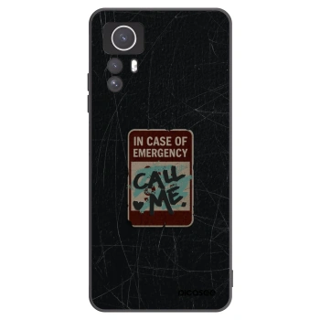 Picasee silikonowe czarne etui na Xiaomi Redmi Note 12S - EMERGENCY