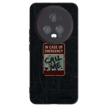 Picasee silikonowe czarne etui na Honor Magic5 Pro - EMERGENCY