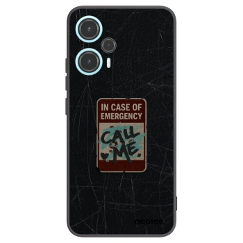 Picasee silikonowe czarne etui na Xiaomi Poco F5 - EMERGENCY