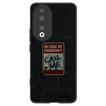 Picasee silikonowe czarne etui na Honor 90 5G - EMERGENCY