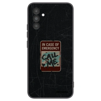 Picasee silikonowe czarne etui na Samsung Galaxy A04s A047F - EMERGENCY