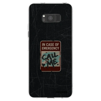 Picasee silikonowe przeźroczyste etui na Samsung Galaxy S8 G950F - EMERGENCY