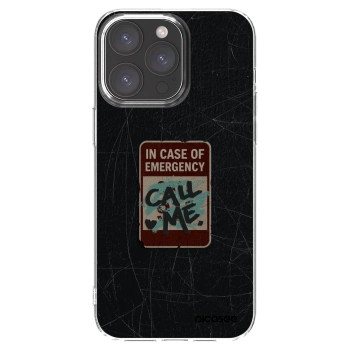 Picasee silikonowe przeźroczyste etui na Apple iPhone 15 Pro Max - EMERGENCY