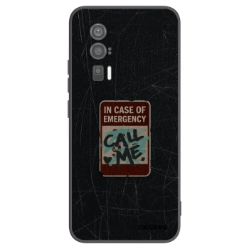 Picasee silikonowe czarne etui na Xiaomi Poco F5 Pro 5G - EMERGENCY