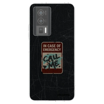 Picasee silikonowe przeźroczyste etui na Xiaomi Poco F5 Pro 5G - EMERGENCY
