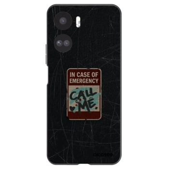 Picasee silikonowe czarne etui na Honor 90 Lite 5G - EMERGENCY