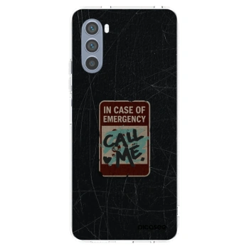 Picasee silikonowe przeźroczyste etui na Motorola Moto G62 - EMERGENCY