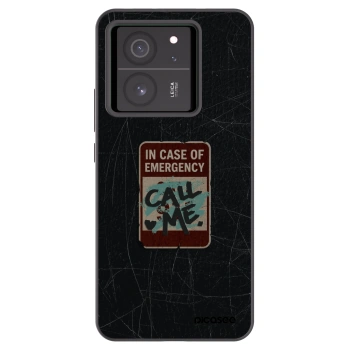 Picasee silikonowe czarne etui na Xiaomi 13T Pro - EMERGENCY