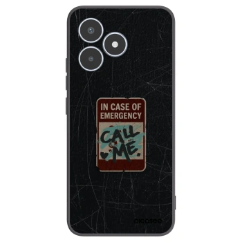 Picasee silikonowe czarne etui na Realme C53 - EMERGENCY