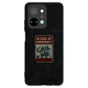 Picasee silikonowe czarne etui na Honor X7a - EMERGENCY
