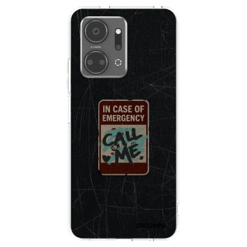 Picasee silikonowe przeźroczyste etui na Honor X7a - EMERGENCY