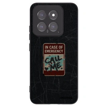 Picasee silikonowe czarne etui na Xiaomi 14 - EMERGENCY
