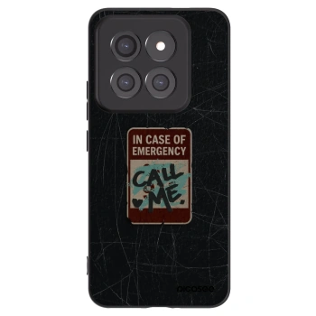 Picasee silikonowe czarne etui na Xiaomi 14 Pro - EMERGENCY