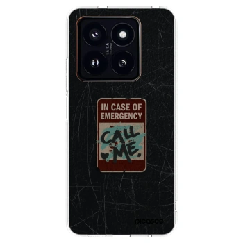 Picasee silikonowe przeźroczyste etui na Xiaomi 14 Pro - EMERGENCY