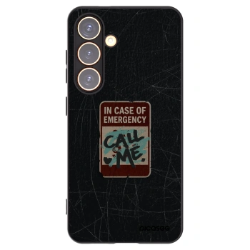 Picasee silikonowe czarne etui na Samsung Galaxy S24 S921B 5G - EMERGENCY