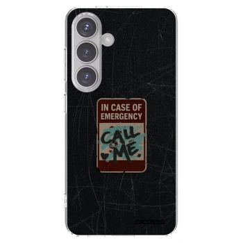 Picasee silikonowe przeźroczyste etui na Samsung Galaxy S24 S921B 5G - EMERGENCY