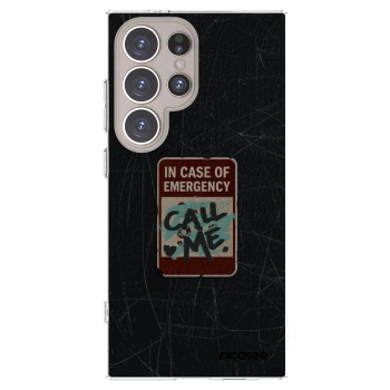 Picasee silikonowe przeźroczyste etui na Samsung Galaxy S24 Ultra S928B 5G - EMERGENCY